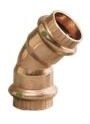 Propress Copper 45 Elbow, T1: 1/2&quot;, T2: 1/2&quot;, Outlet Type: Standard (Press to Press)