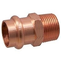 Propress Copper Adapter, T1: 1/2&quot;, T2: 1/2&quot;, Outlet Type: MPT