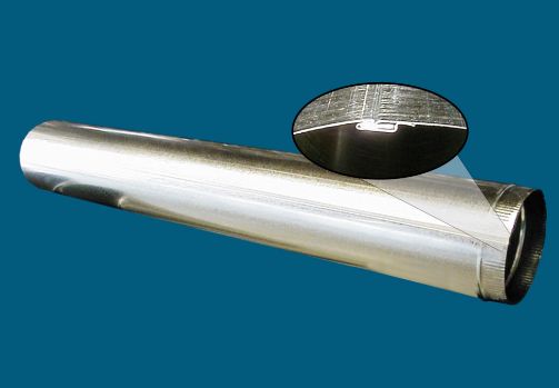 Galvanized Round Snaplock Duct Pipe, Size: 4&quot;