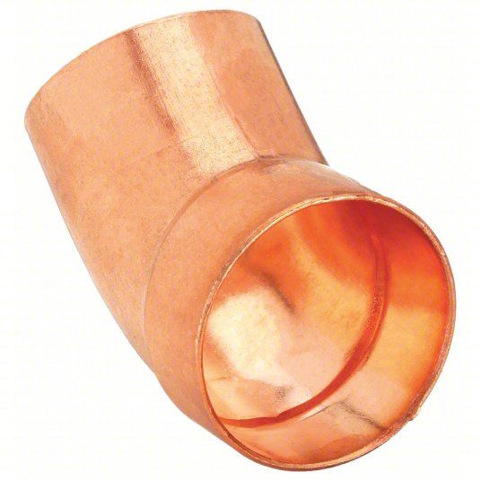 1-1/2&quot; Copper DWV 45D Straight Elbow - FTG x C, Street