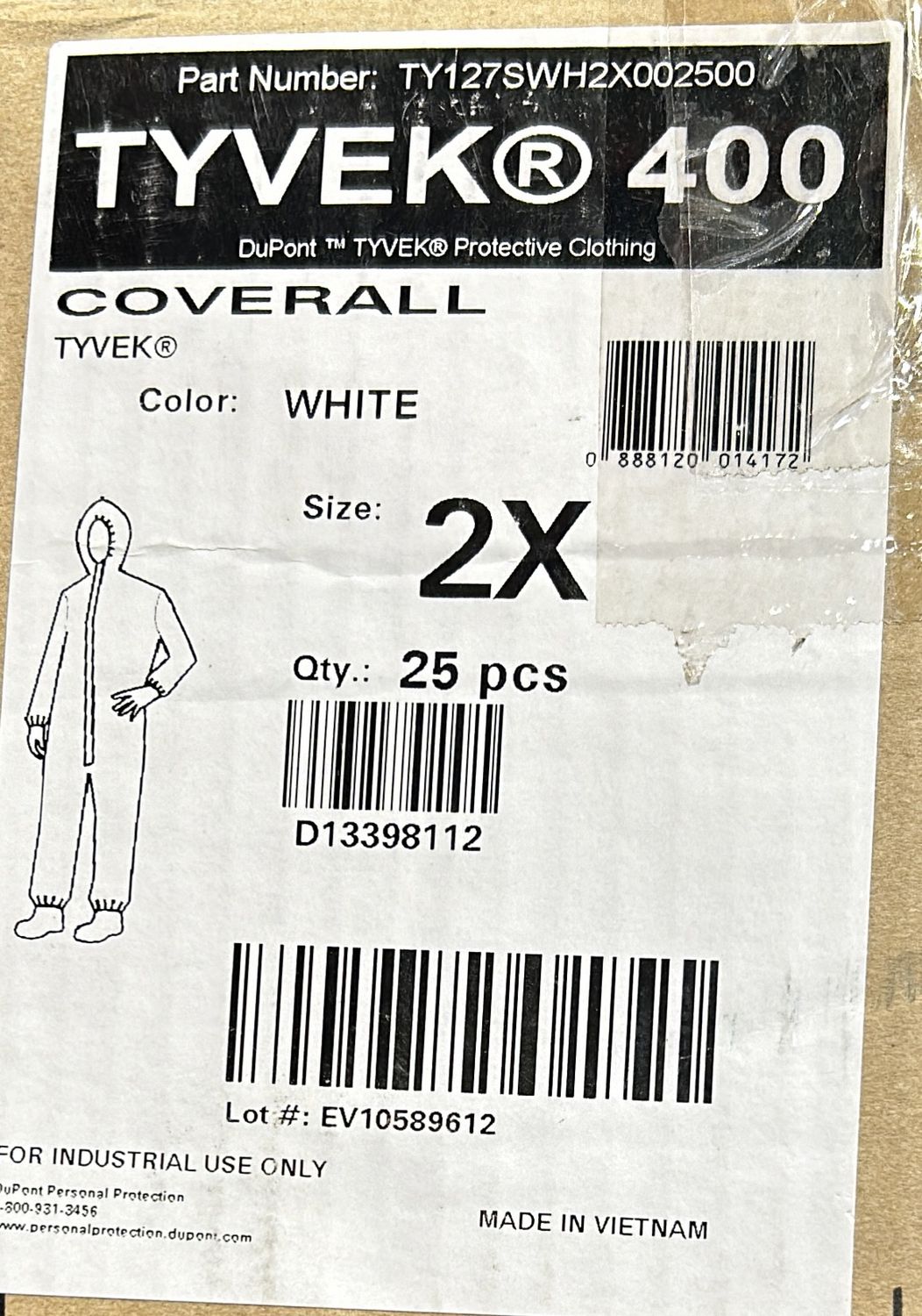 Tyvek 400 coverall