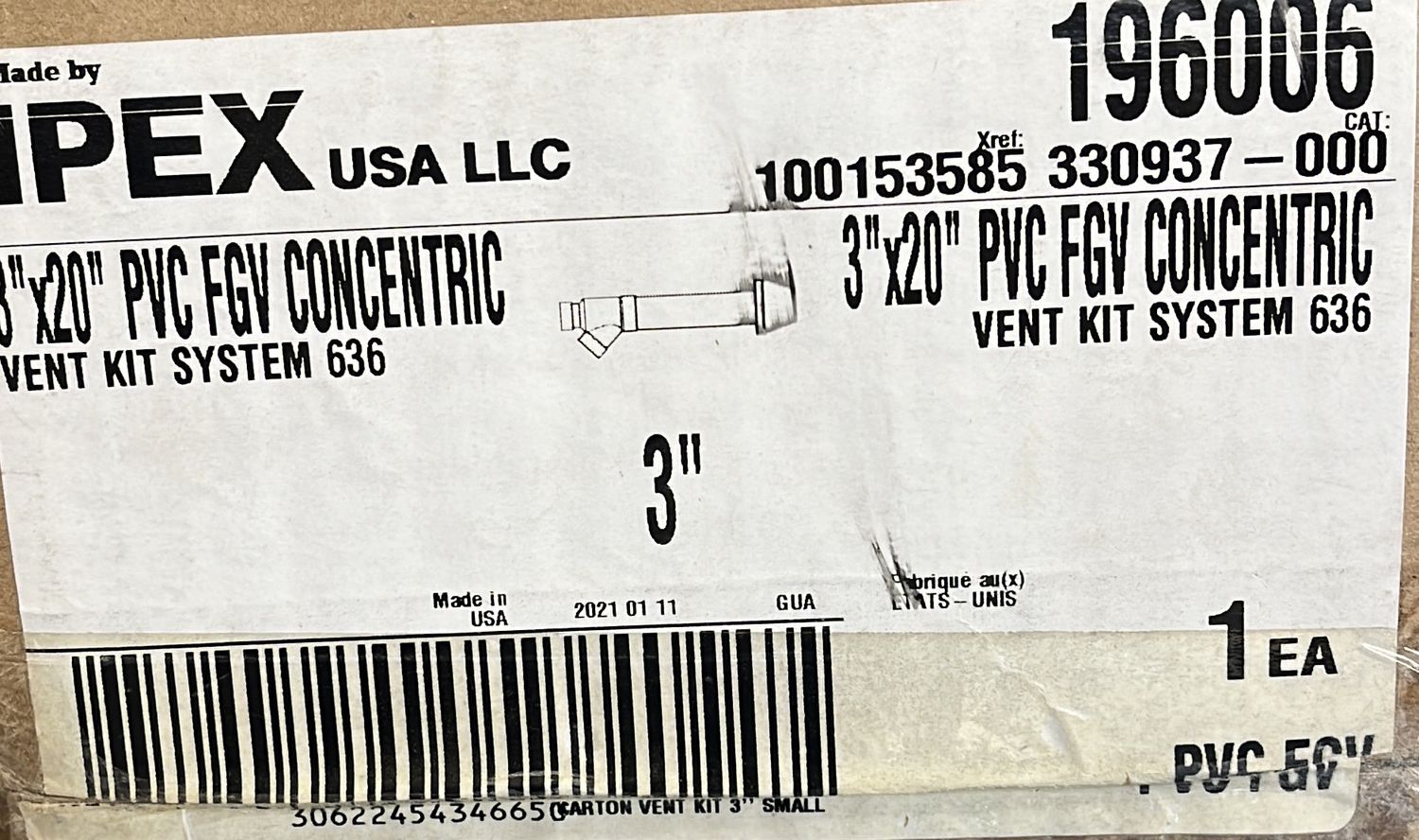 3x20 PVC FGV Concentric