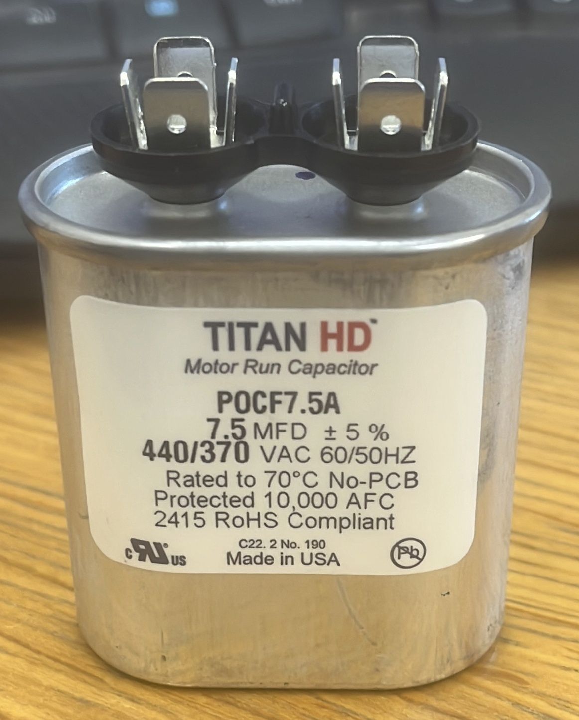 7.5 MFD  440/370 VAC  POCF7.5A