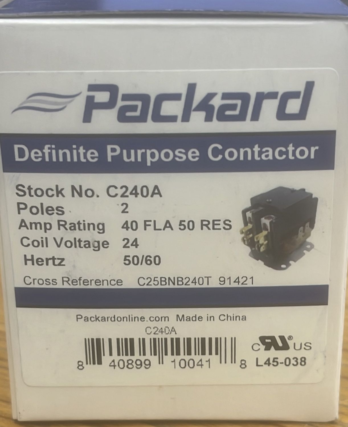 240A Contactor 40A 2P 24V