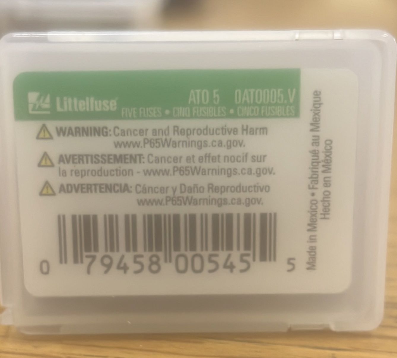 5A Transparent fuse