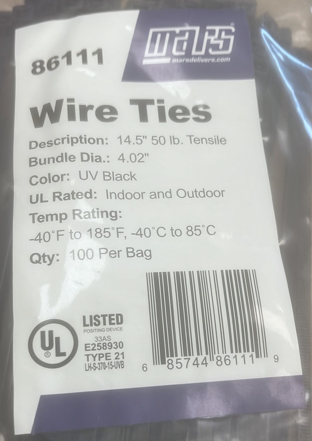14 inch Zip ties