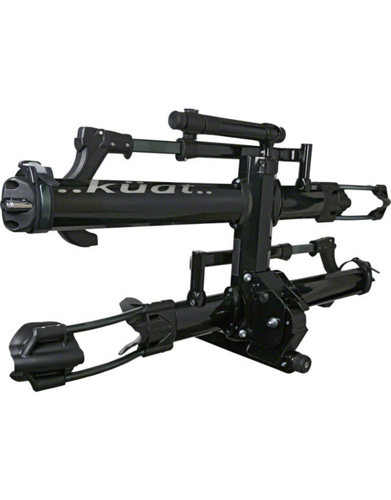 Kuat NV 2.0 2-Bike Tray Hitch Rack: Metallic Black and Chrome, 2&quot; Receiver