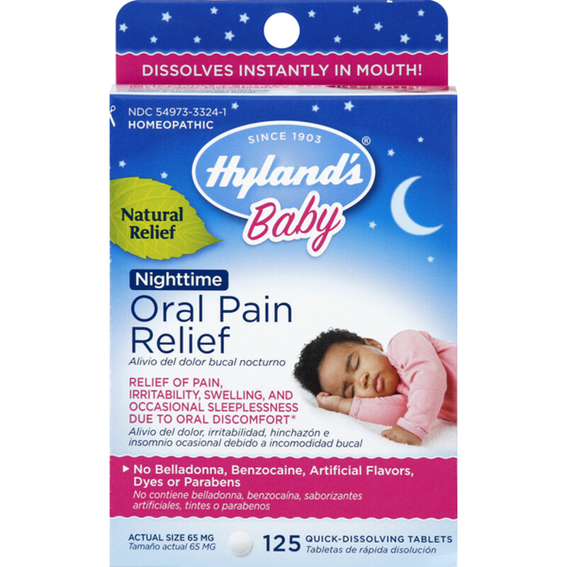 Hyland&#39;s Baby Nighttime Oral Pain Relief Tablets