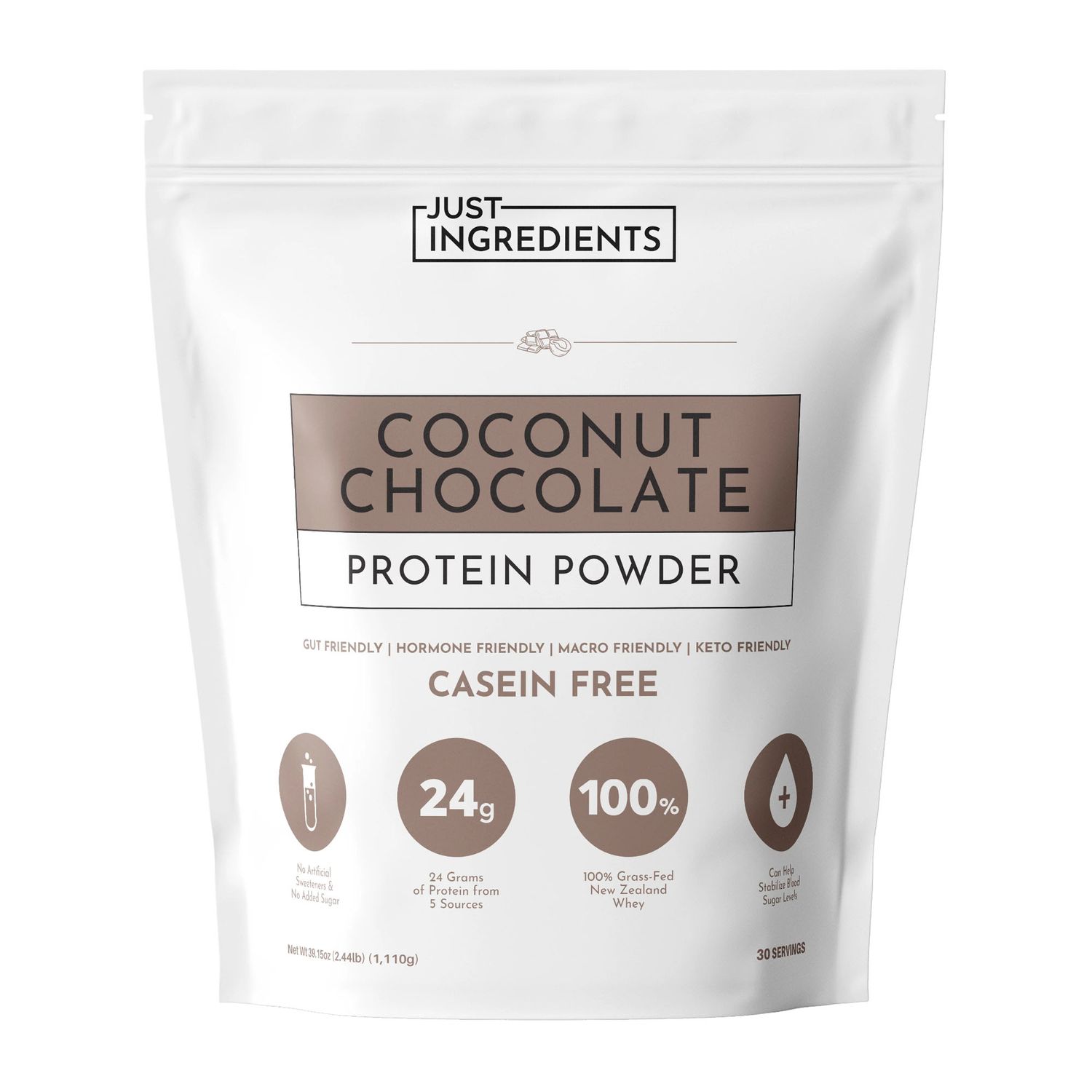 Just Ingredients – Coconut Chocolate Protein Powder
