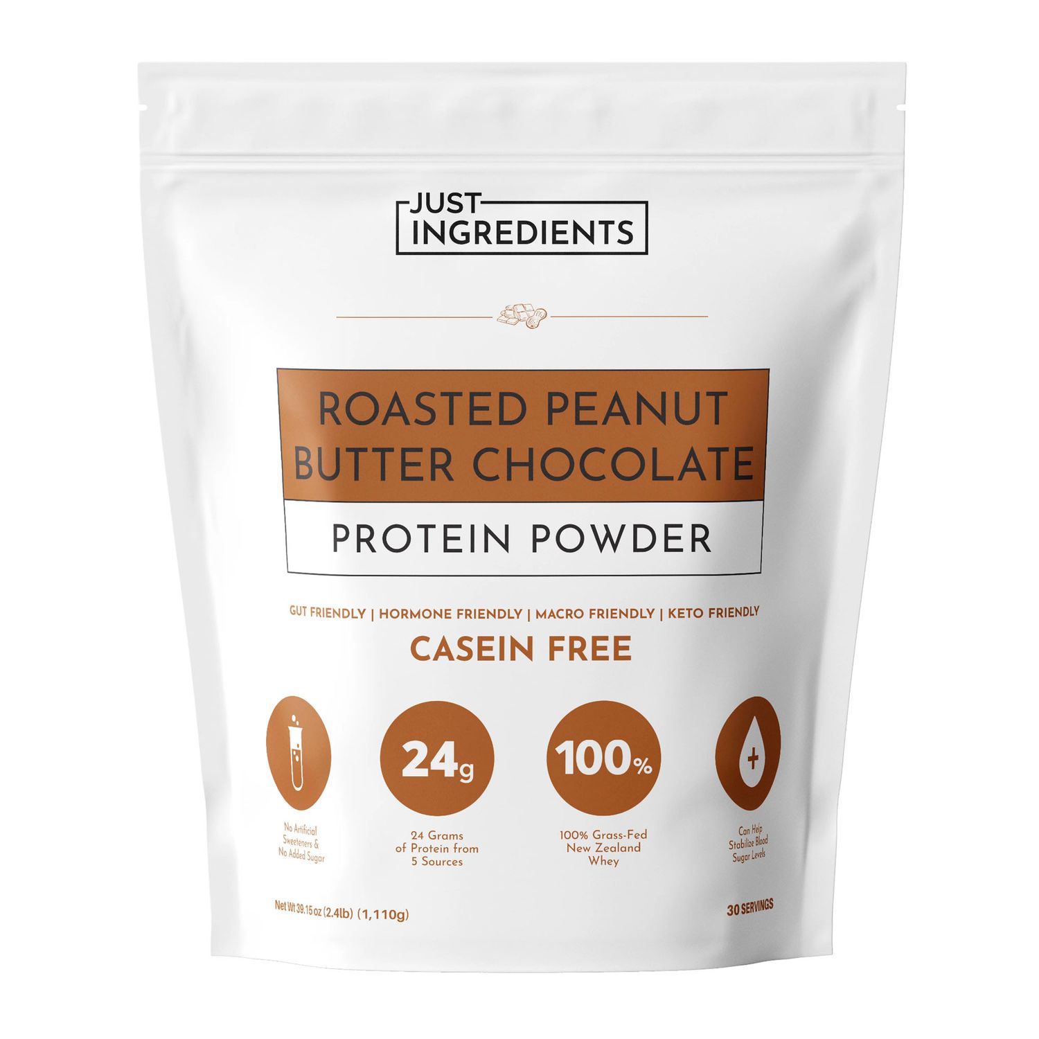 Just Ingredients – Roasted Peanut Butter Chocolate Protein Powder