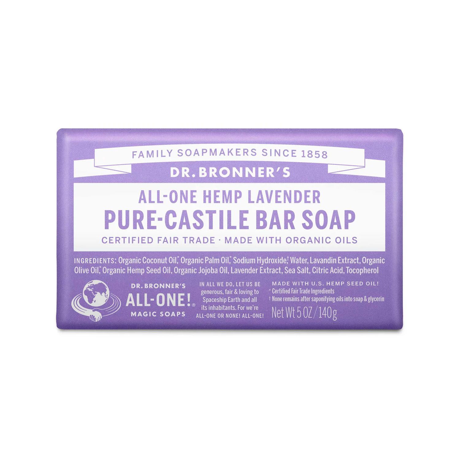 Dr.  Bronner&#39;s Organic Castile Bar Soap - Lavender