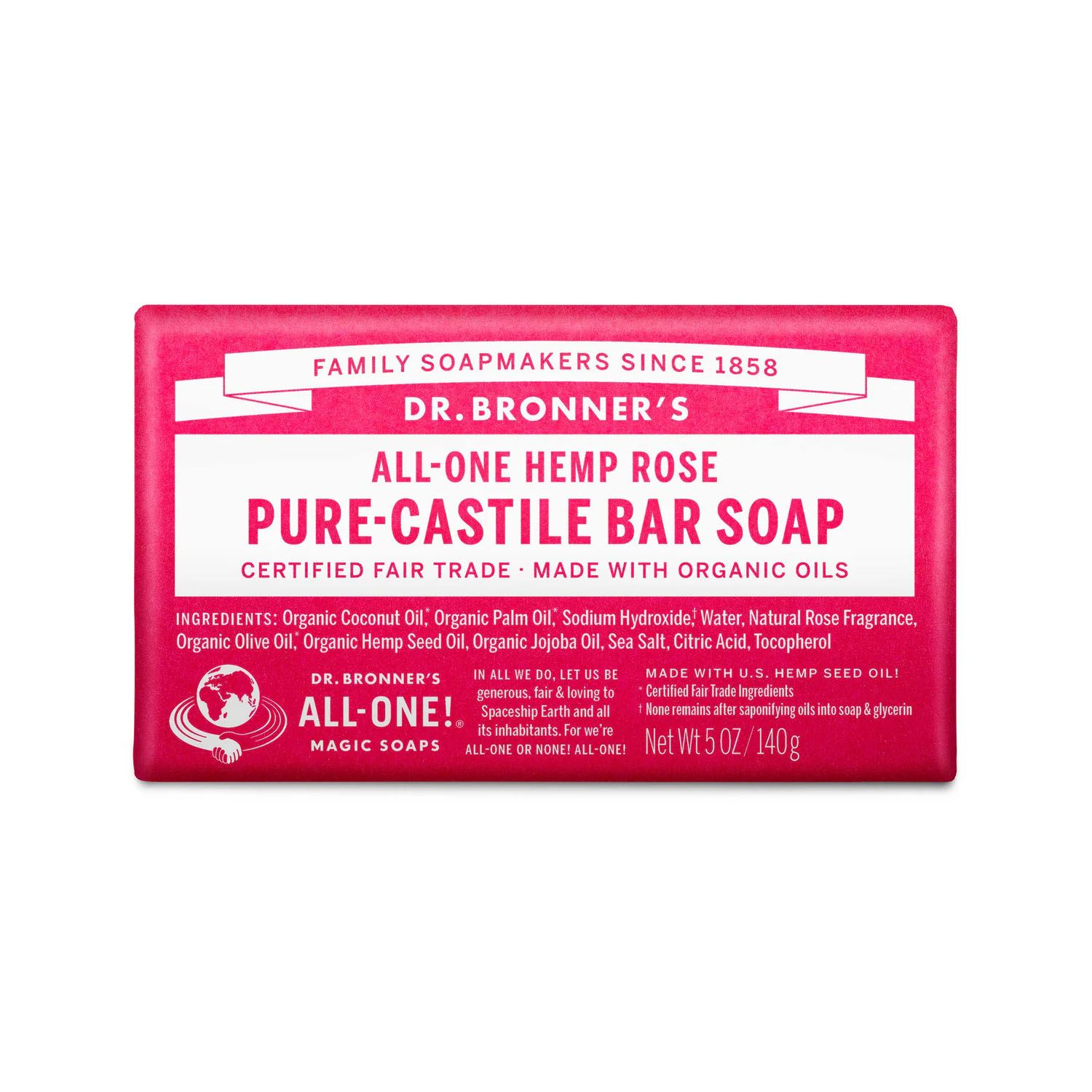 Dr.  Bronner&#39;s Organic Castile Bar Soap - Rose