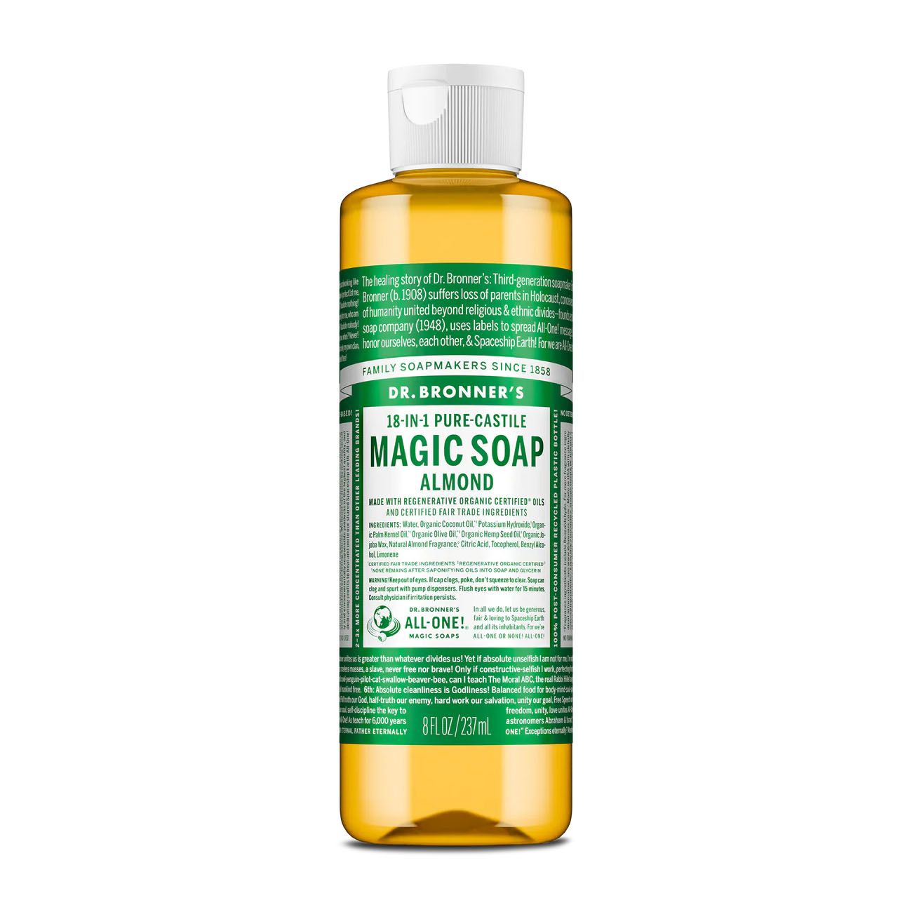 Dr.  Bronner&#39;s Organic Castile Liquid Soap - Almond - 8 oz