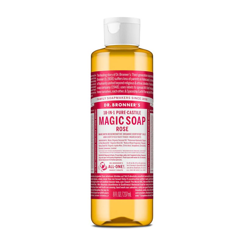 Dr.  Bronner&#39;s Organic Castile Liquid Soap - Rose - 8 oz