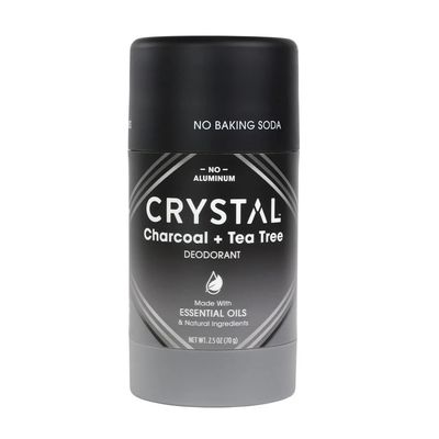 Crystal Magnesium Enriched Deodorant - Charcoal + Tea Tree