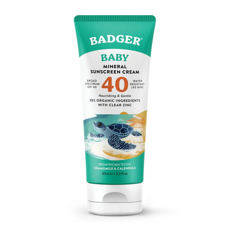 Badger - Baby Clear Zinc Sunscreen Cream - SPF 40