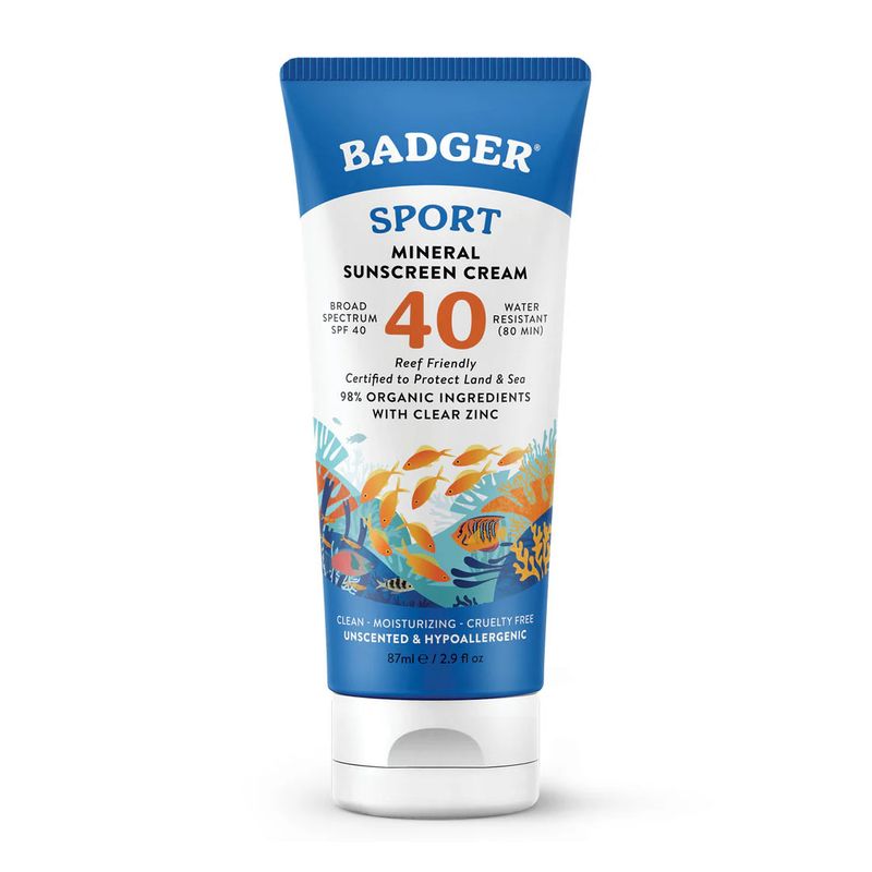 Badger - PL+S Clear Zinc Sunscreen Cream - SPF 40 - Tube