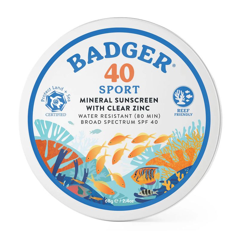 Badger - PL+S Clear Zinc Sunscreen Cream - SPF 40 - Tin