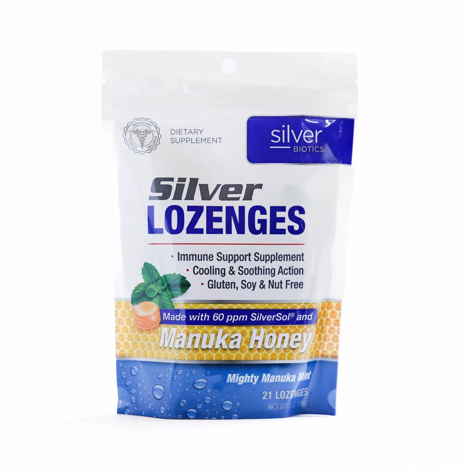 Silver Biotics – Silver Lozenges – Manuka Honey