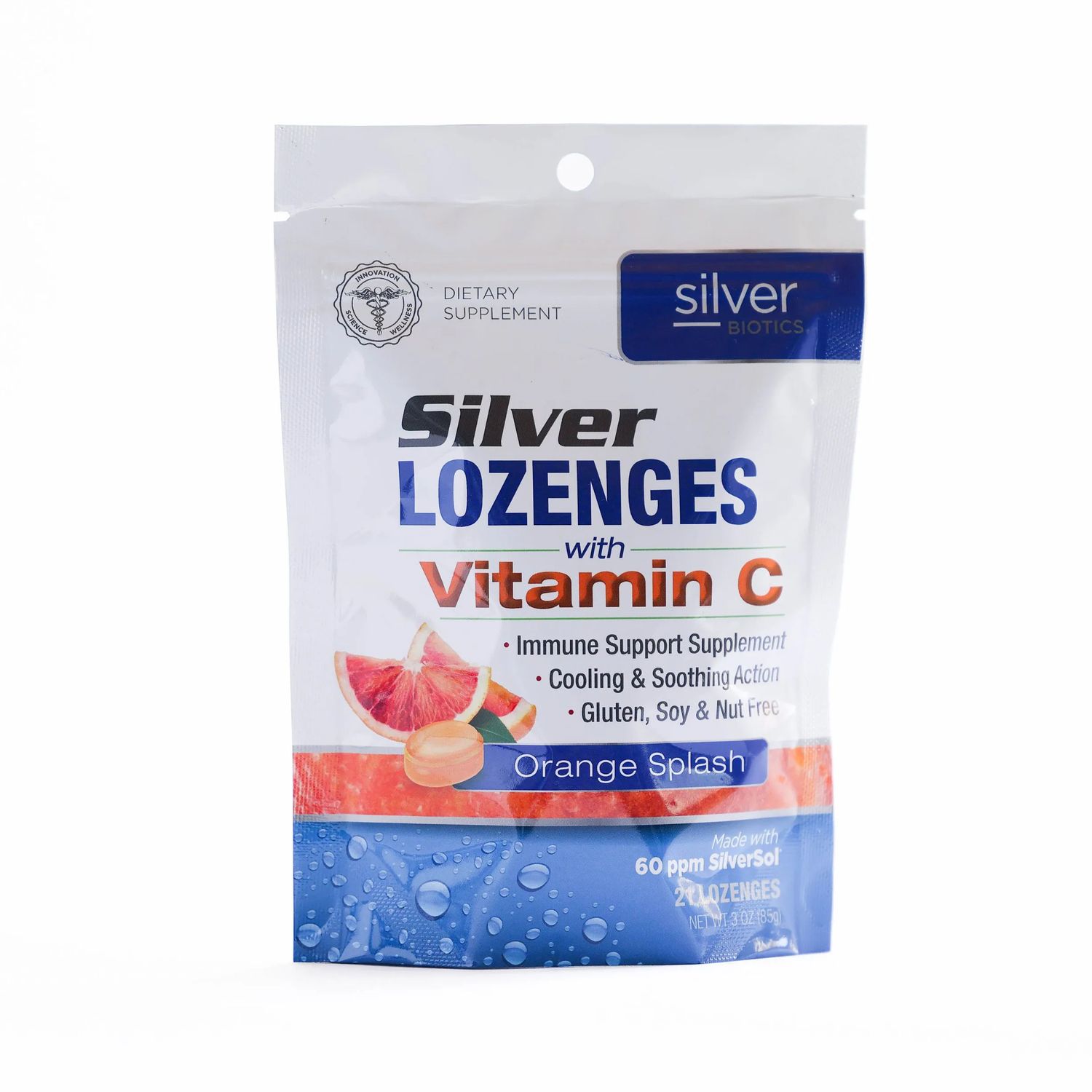 Silver Lozenges with Vitamin C - Orange Splash