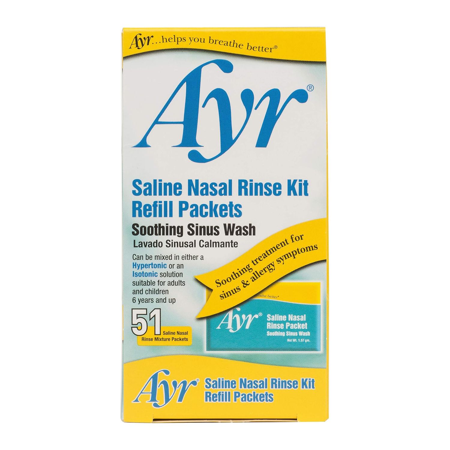 AYR Saline Nasal Rinse Refill Kit 51