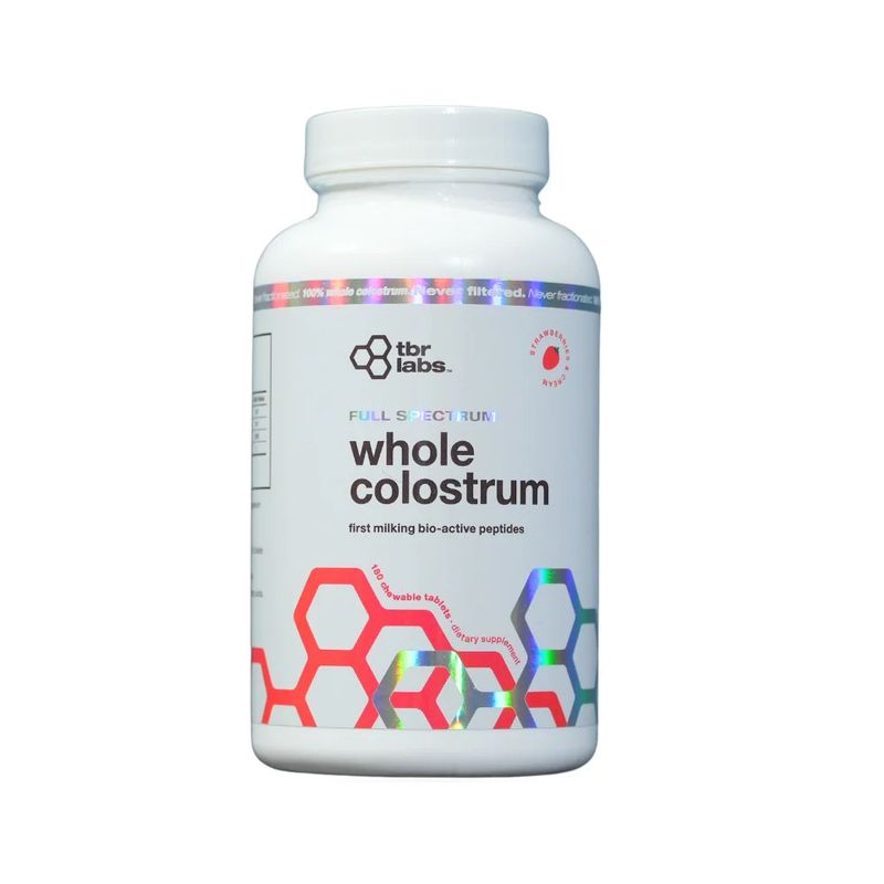 Whole Colostrum – Strawberries &amp; Cream Chewable Tablets