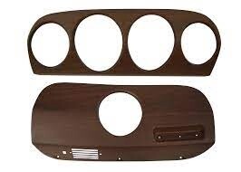 1969 Mustang Walnut dash inserts drivers &amp; passenger 2pc