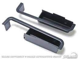 1969 Mustang deluxe door cups Black Pair