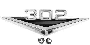 1964-66 Mustang 302 fender/ guard emblem