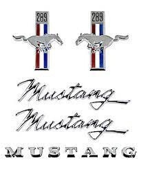 1968 Mustang 289 Emblem kit (B)