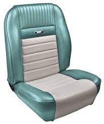 1964-66 Mustang coupe full trim kit light turquoise &amp; white Deluxe pony