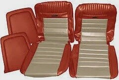 1965-66 Mustang fastback full trim deluxe pony bright red /white
