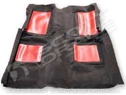 1969 Mach 1 Mustang fastback carpet set Black with red inserts