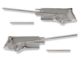 1967-68 Mustang convertible visor brackets SATIN (UP112)