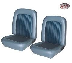 1968 Mustang coupe seat trim kit light/ dark blue (UP1624)