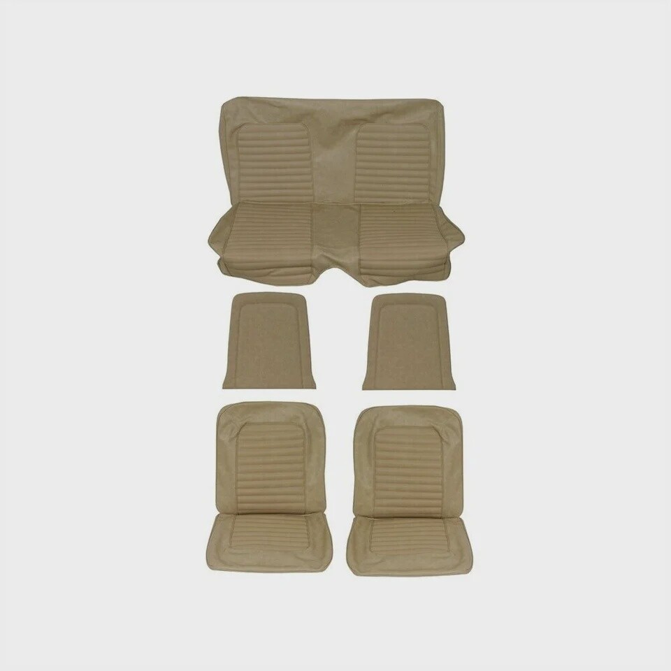 1966 Mustang coupe seat trim kit Parchment (UP1624)