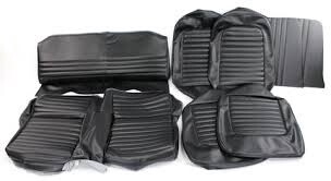 1966 Mustang fastback seat trim kit Black