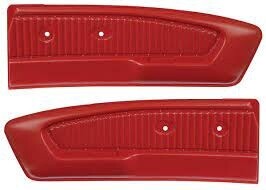 1965-66 Mustang pony deluxe door panels 65 RED