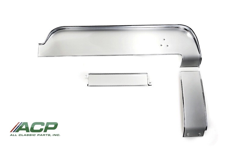 1967-68 Mustang Deluxe dash panel trim 3pc Aluminium