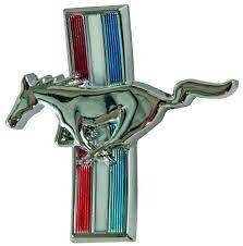 1964-66 Mustang Glove box emblem curved