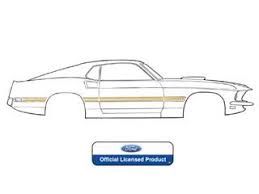 1969 Mach 1 Mustang full stripe kit Gold/ White