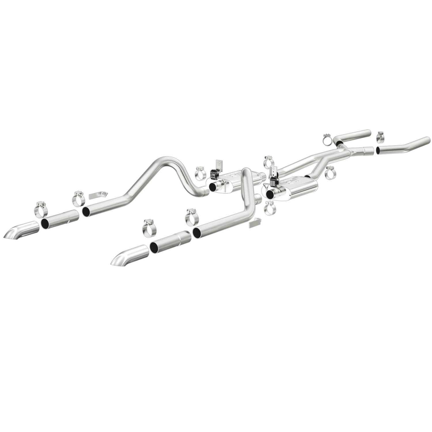 1964-66 Mustang Magnaflow exhaust system under valance