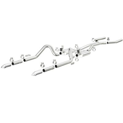 1964-66 Mustang Magnaflow exhaust system under valance