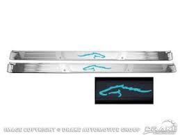 1965-68 Mustang coupe/ fastback light up sill scuff moulding plates
