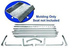 1965-68 Mustang fastback fold down rear seat moulding set