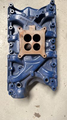 1969 351 Windsor 4 barrel factory cast iron intake manifold