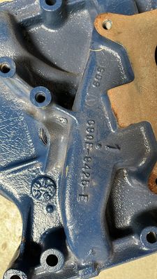 1969 351 Windsor 4 barrel factory cast iron intake manifold