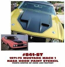 1971-73 Mach 1 Mustang (NASA) Hood/ bonnet stencil