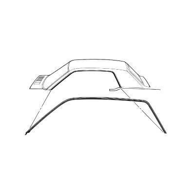 1969-70 Mustang coupe roof rail seal