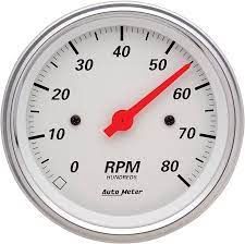 Auto Meter 1390 Arctic White Electric Tachometer 3 3/8&quot;